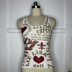 Liz Lisa glitter print tank